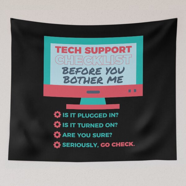 Item preview, Tech Support Checklist - Computer Helpdesk Admin designed and sold by anziehend.