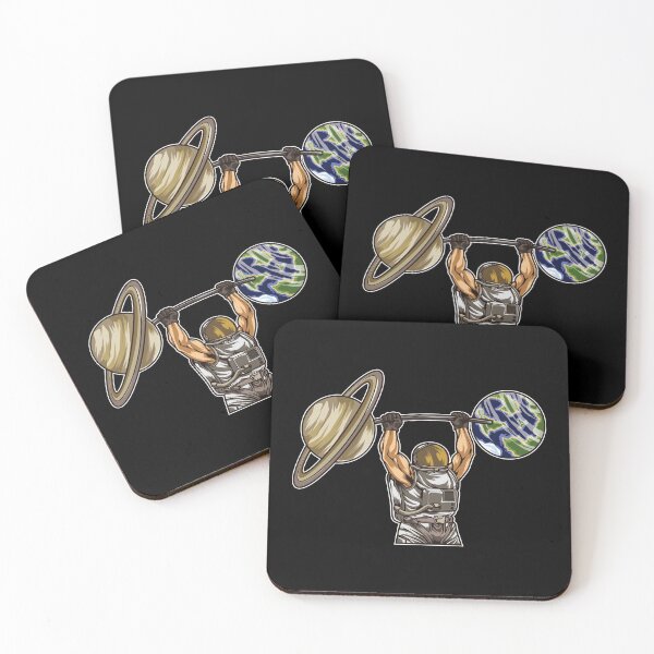 Item preview, Weightlifting Astronaut | Fitness Galaxy Planets designed and sold by anziehend.