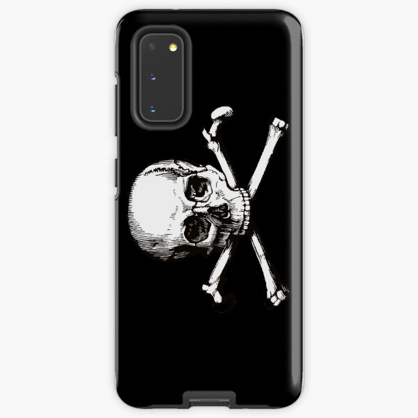 Skull and Crossbones | Jolly Roger | Pirate Flag | Deaths Head | Black and White | Skulls and Skeletons | Vintage Skulls | Samsung Galaxy Tough Case