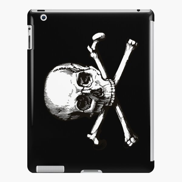 Skull and Crossbones | Jolly Roger | Pirate Flag | Deaths Head | Black and White | Skulls and Skeletons | Vintage Skulls | iPad Snap Case