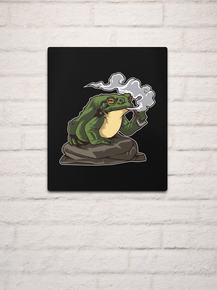 Vaping Toad | Vape Vaper Frog Animal Chill Relax | Metal Print