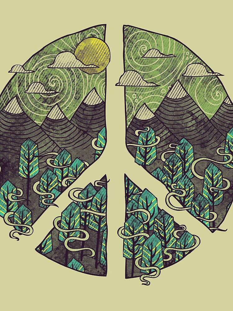 Thumbnail 3 of 3, Drawstring Bag, Peaceful Landscape designed and sold by againstbound.