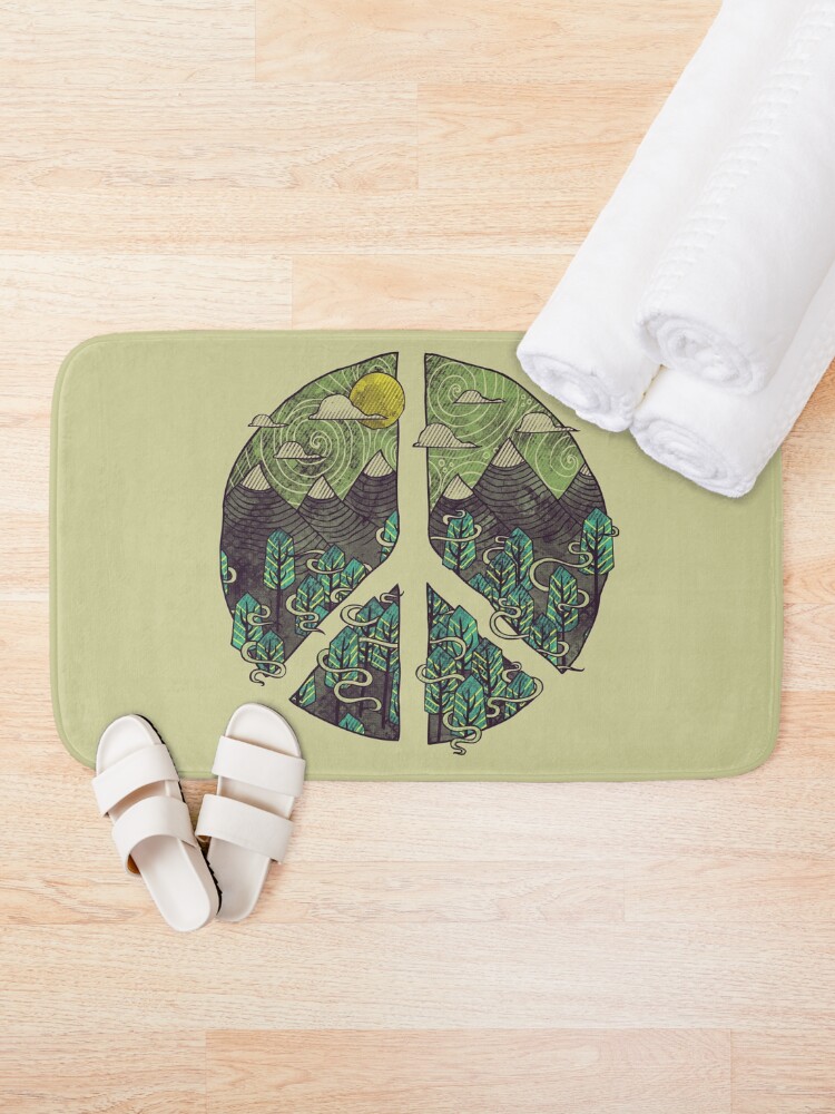 Alternate view of Peaceful Landscape Bath Mat