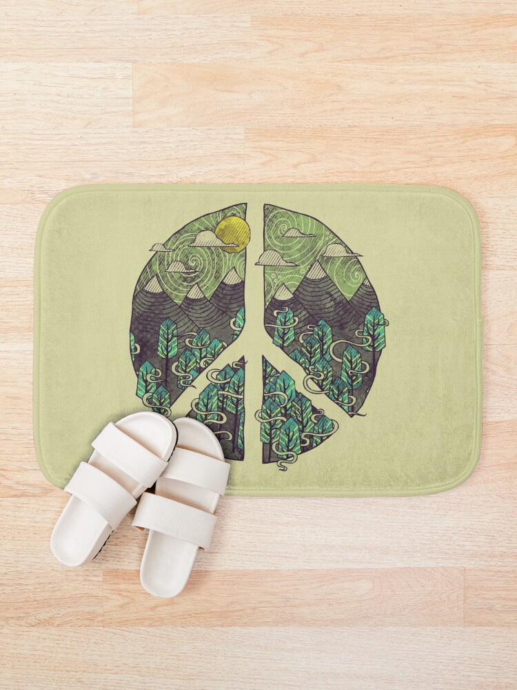 Alternate view of Peaceful Landscape Bath Mat