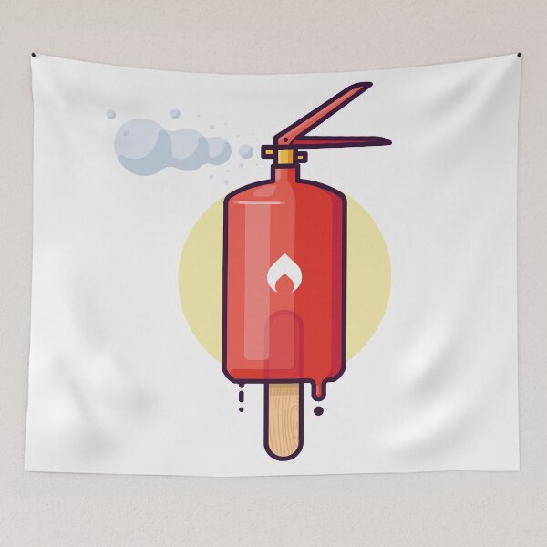 Item preview, Ice cream extinguisher vector illustration designed and sold by dmir.