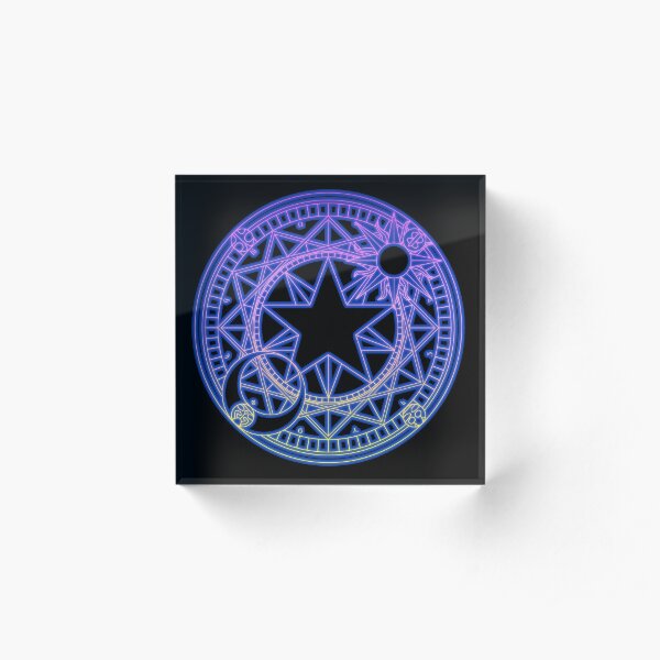 Neon Clow Symbol Acrylic Block