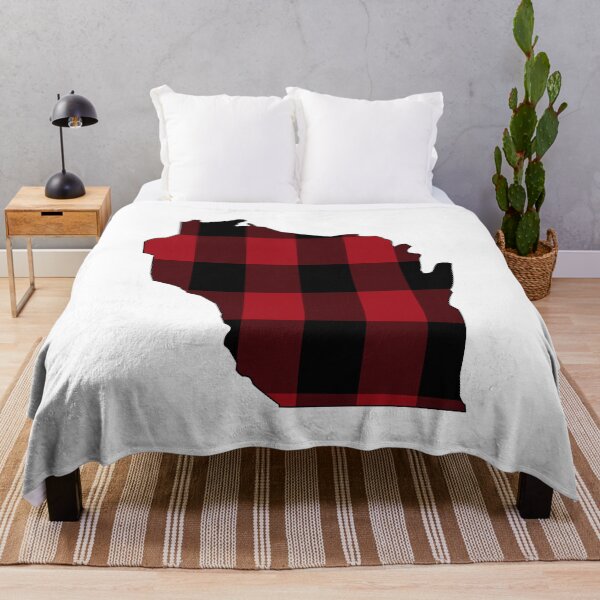 Item preview, Wisconsin in Red Plaid designed and sold by Sun Dog Montana.