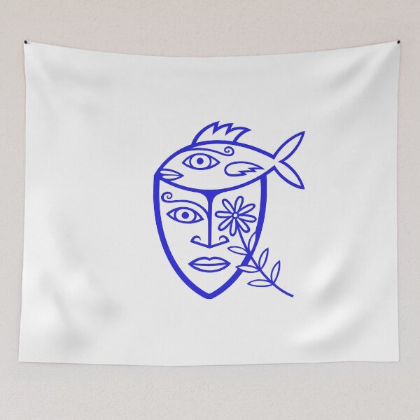 Item preview, Original Fishy Thoughts Artwork Design (lapis lazuli blue) designed and sold by wariana.