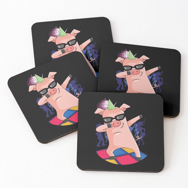 Item preview, Dabbing Pig | Dancing Farm Animal Pink Piglet designed and sold by anziehend.