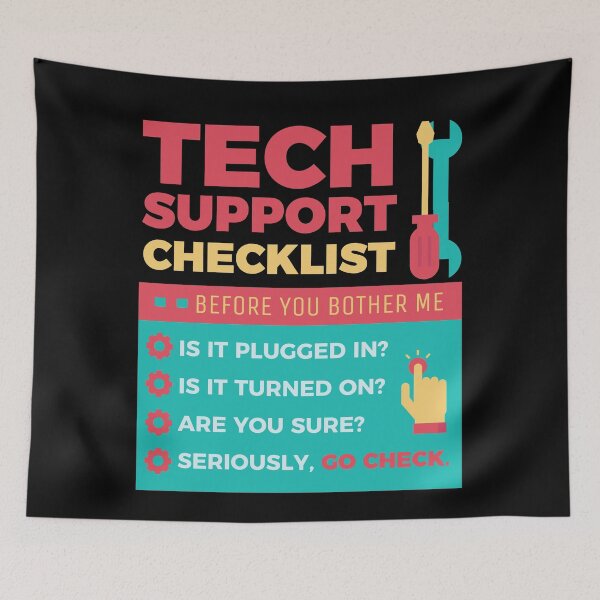Item preview, Tech Support Checklist - Computer Helpdesk Admin designed and sold by anziehend.