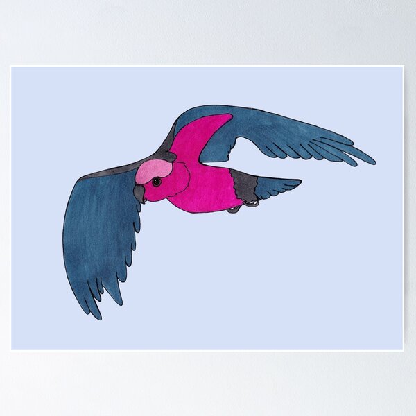 Item preview, Galah in flight designed and sold by Anne van Alkemade.