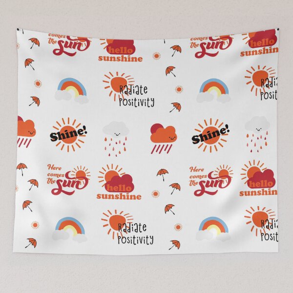 Item preview, Orange Weather, Sun and Clouds Retro Sticker Pack designed and sold by The-Goods.