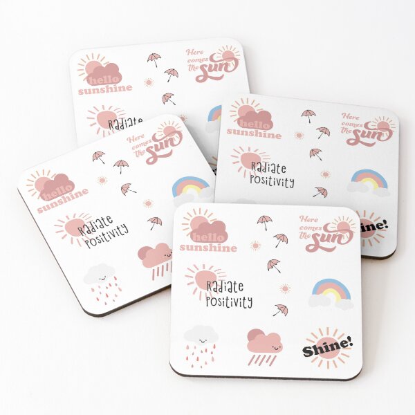 Item preview, Peach Weather, Sun and Clouds Retro Sticker Pack designed and sold by The-Goods.