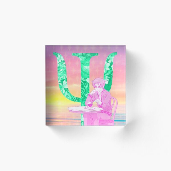 Psychic Vaporwave | Coffee Jelly on the Beach Acrylic Block