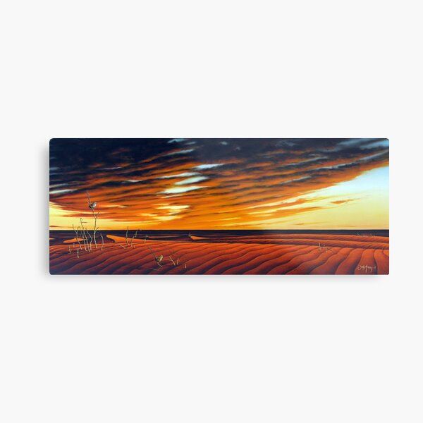Dusk on the Simpson Metal Print