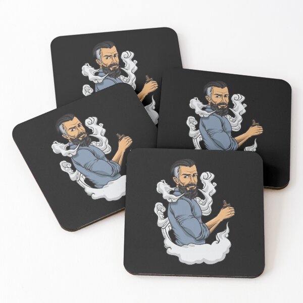 Item preview, Vape Like A Gentleman Illustration | Bearded Vaper designed and sold by anziehend.