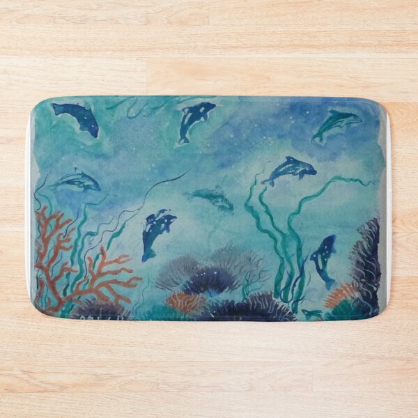 Playful Dolphins Bath Mat
