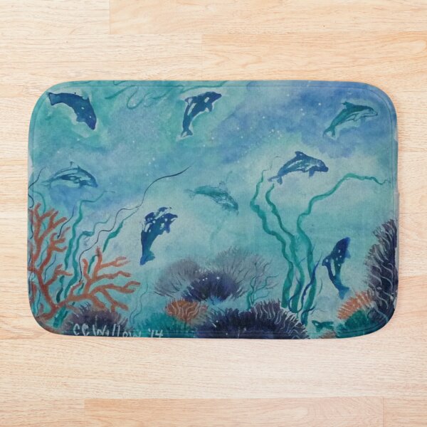 Playful Dolphins Bath Mat