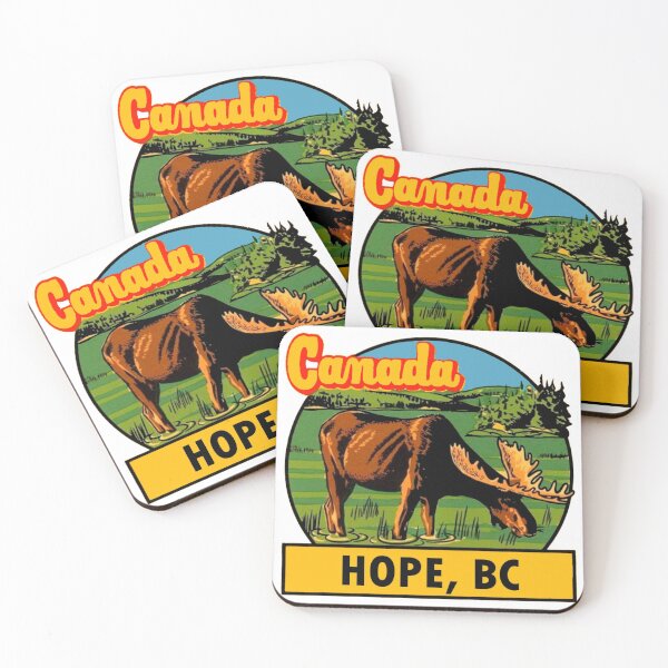 Item preview, Hope BC British Columbia Moose Vintage Travel Decal designed and sold by hilda74.