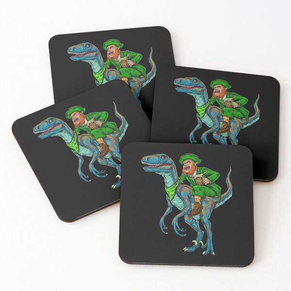 Item preview, Leprechaun Rides Velociraptor | St. Patrick's Day designed and sold by anziehend.
