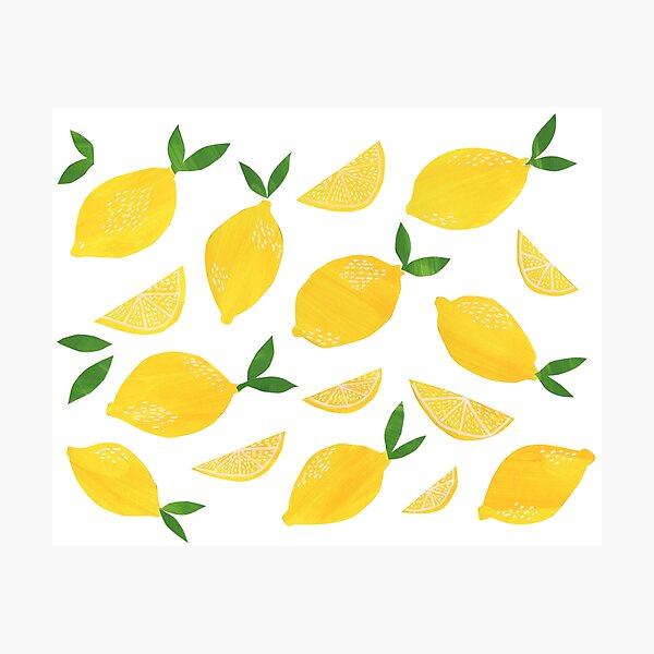 Cut + Paste Lemon Pattern Photographic Print