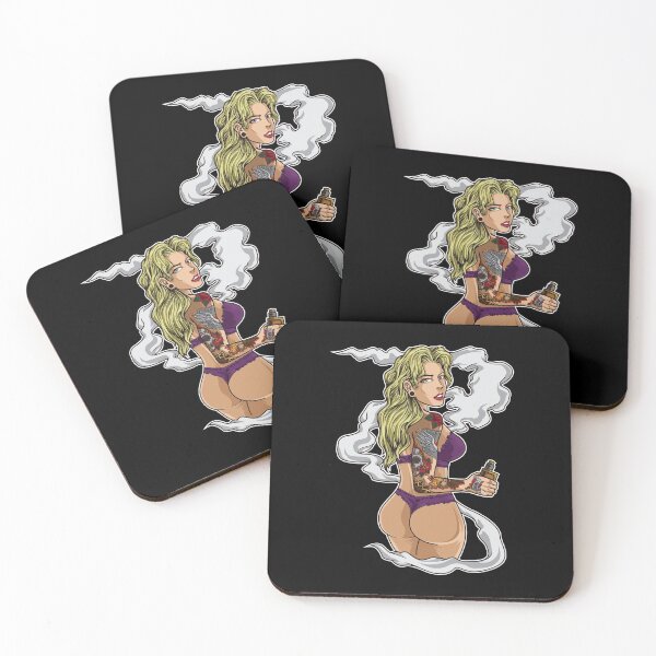 Item preview, Tattooed Vape Girl Illustration | Women Vaping designed and sold by anziehend.