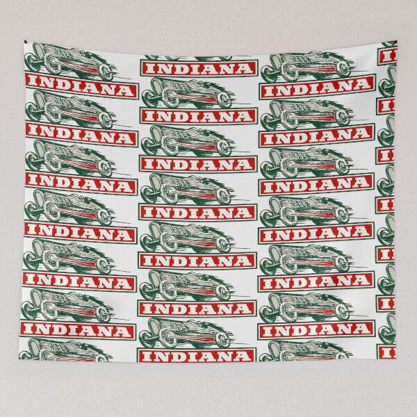 Item preview, Indiana IN State Indianapolis Vintage Travel Decal designed and sold by hilda74.
