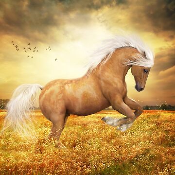 Aperçu de l'œuvre Danse du soleil avec les chevaux Palomino de Shanina Conway
