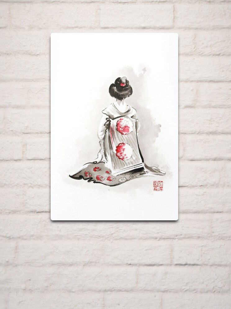 Japanese Painting Best Wall Art Geisha Watercolor Painting 1