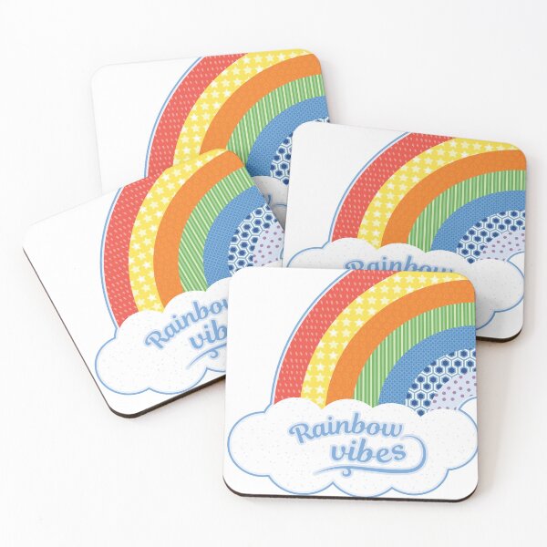 Item preview, Rainbow Positive Vibes Quote - Designed by Design by Cheyney designed and sold by designbycheyney.