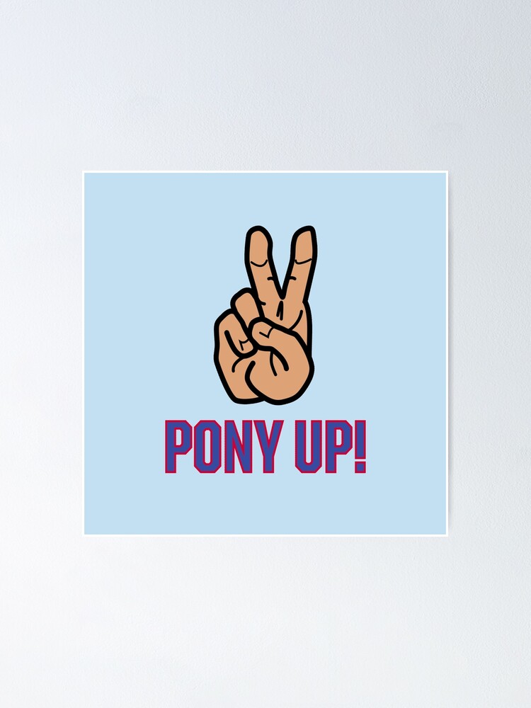 Pony Up Poster By One Broke Kid Redbubble