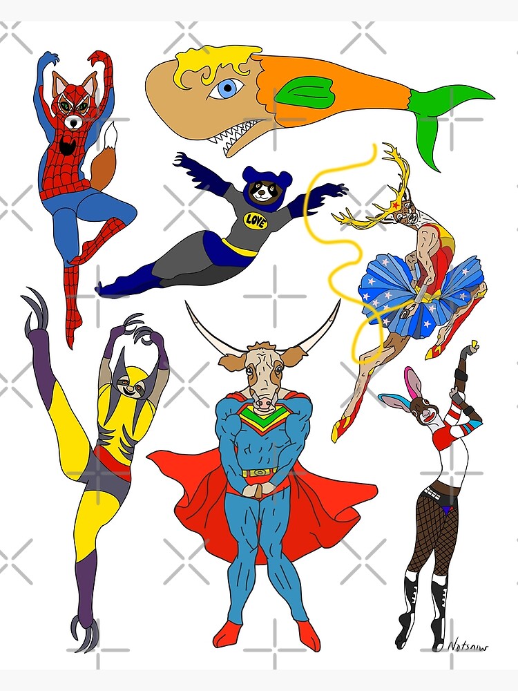 Superhero Animals by notsniwart