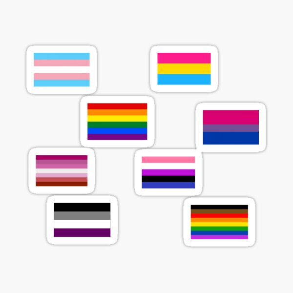 Aperçu de l'œuvre Pack d'autocollants de la collection Drapeau LGBT créée et vendue par talialif.