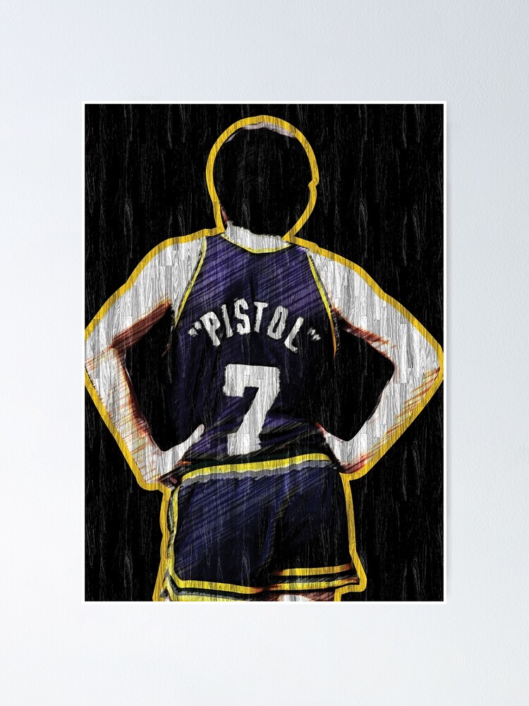 Pistol Pete Maravich - Pete Maravich Utah Jazz - Posters and Art Prints