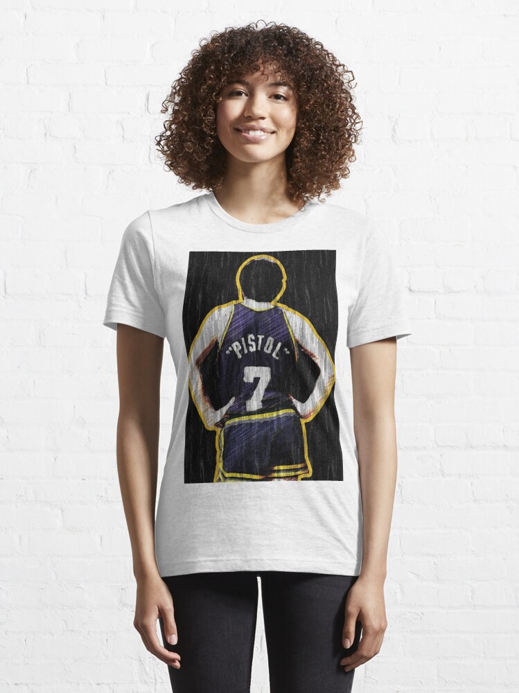 "Pete Maravich - The Pistol " T-shirt by Straight-Ahead | Redbubble