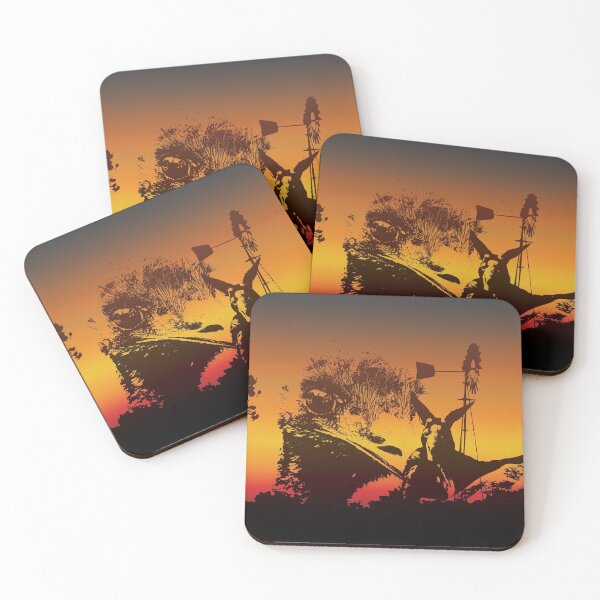 Item preview, The Australian Native Animal Series: Kangaroo and Emu - The Iconic Marsupial and Flightless Bird with the Sunset Colors of Golden Hour designed and sold by Karen McFarland.