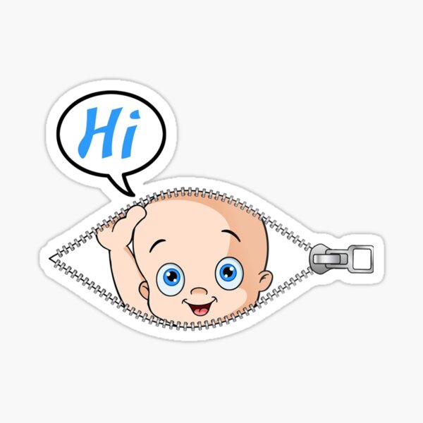 Download Baby Peeking Out Stickers Redbubble