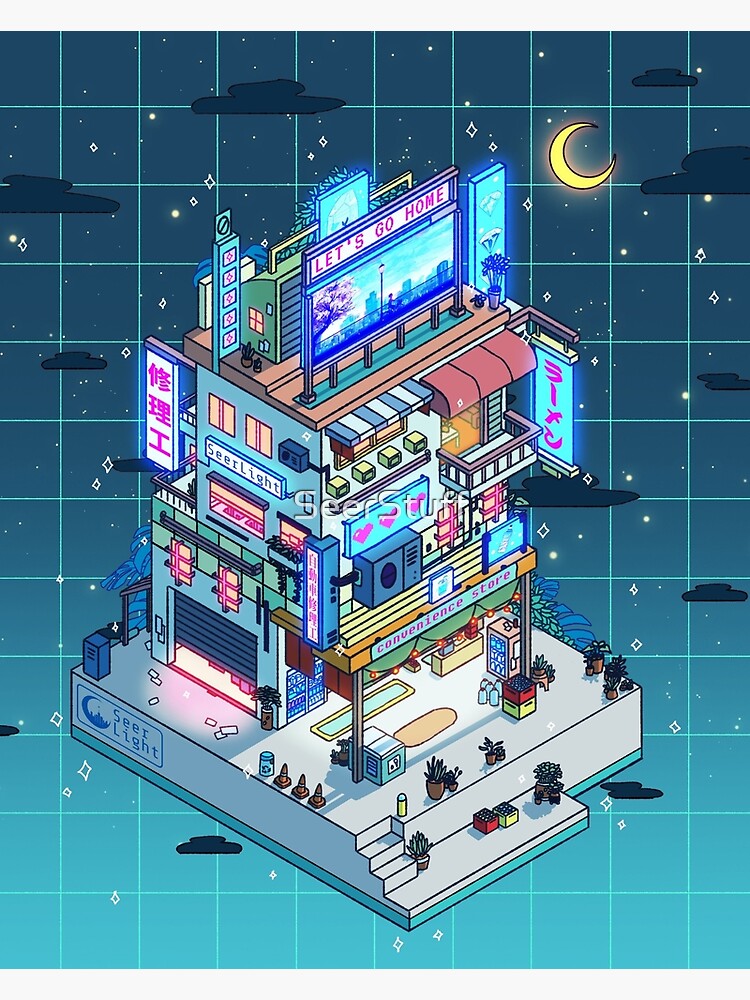 Corner Store Night by SeerStuff
