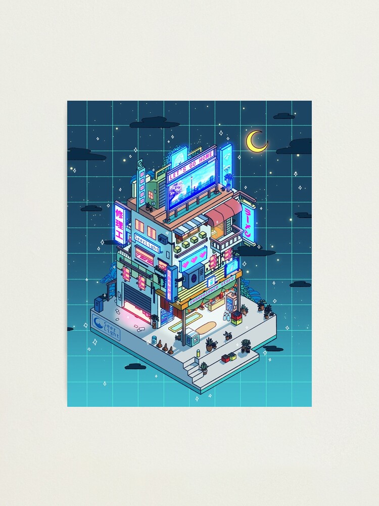 Alternate view of Corner Store Night Photographic Print
