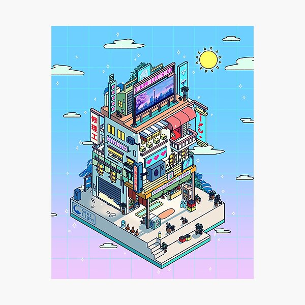 Corner Store Day Photographic Print