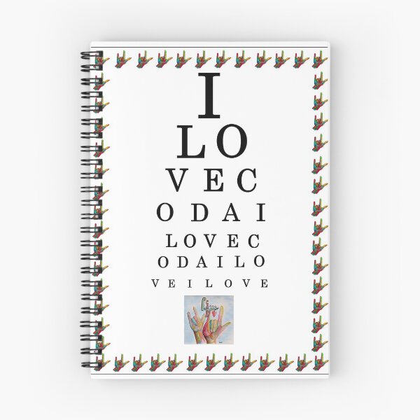 Item preview, I LOVE CODA Eye Chart designed and sold by EloiseArt.