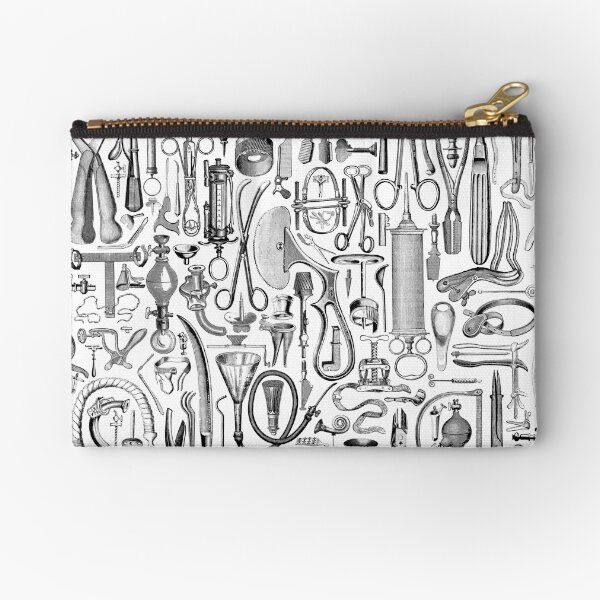 Medical Condition B&W Zipper Pouch