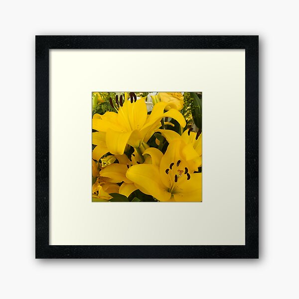 Item preview, Bright Yellow Lilies From A Tropical Garden Art Photo designed and sold by DEC02.