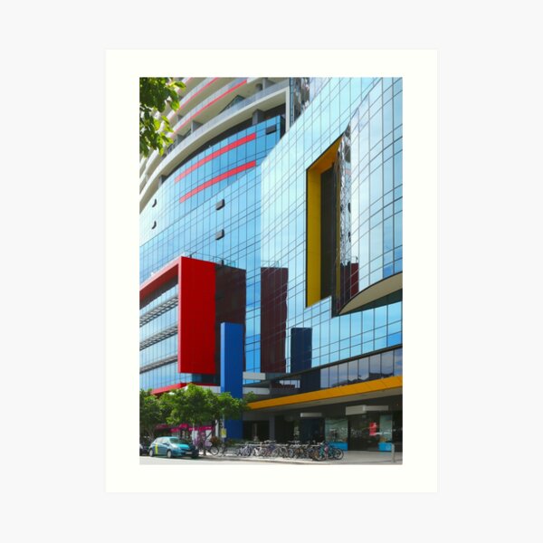 The colours red, blue and yellow Art Print