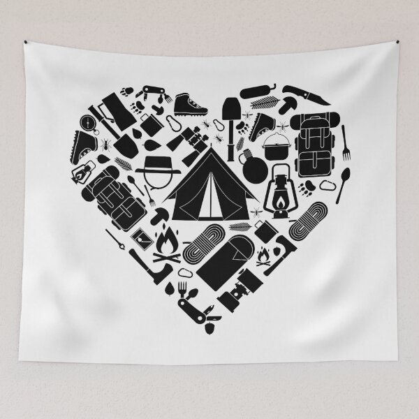 Item preview, I Love Hiking | Summit Peak Camping Heart Nature designed and sold by anziehend.