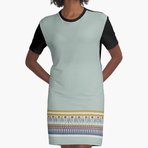 Lotus blossom border of Pairy Graphic T-Shirt Dress