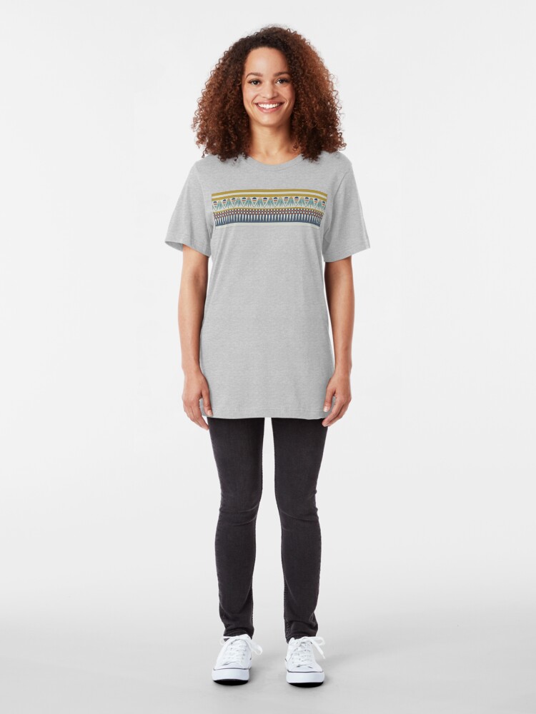 Alternate view of Lotus blossom border of Pairy Slim Fit T-Shirt