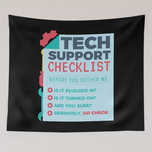 Item preview, Tech Support Checklist - Computer Helpdesk Admin designed and sold by anziehend.