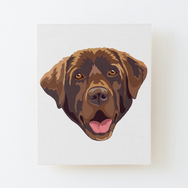 Chocolate Labrador Wood Mounted Print