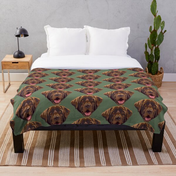 Chocolate Labrador Throw Blanket